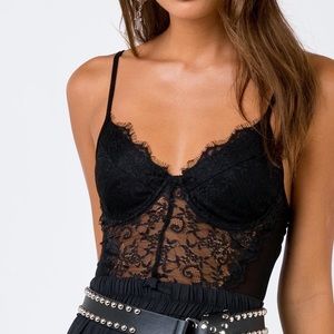 PRINCESS POLLY DARK ROMANCE LACE BODYSUIT